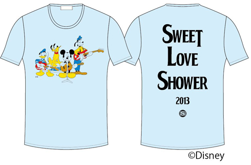 SWEET LOVE SHOWER   ディズニーキャラクターバンドTシャツ（ライトブルー）