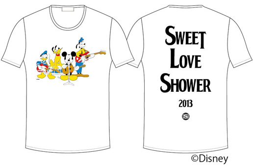 SWEET LOVE SHOWER   ディズニーキャラクターバンドTシャツ（ホワイト）