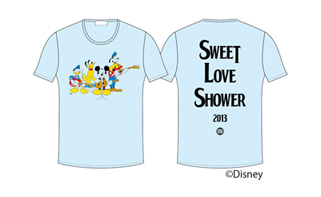 SWEET LOVE SHOWER   ディズニーキャラクターバンドTシャツ（ライトブルー）