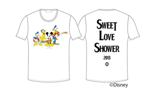 SWEET LOVE SHOWER   ディズニーキャラクターバンドTシャツ（ホワイト）