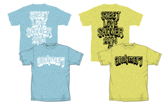 andymori×SWEET LOVE SHOWERコラボTシャツ