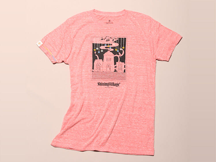 大槌刺し子星降るまちTシャツ