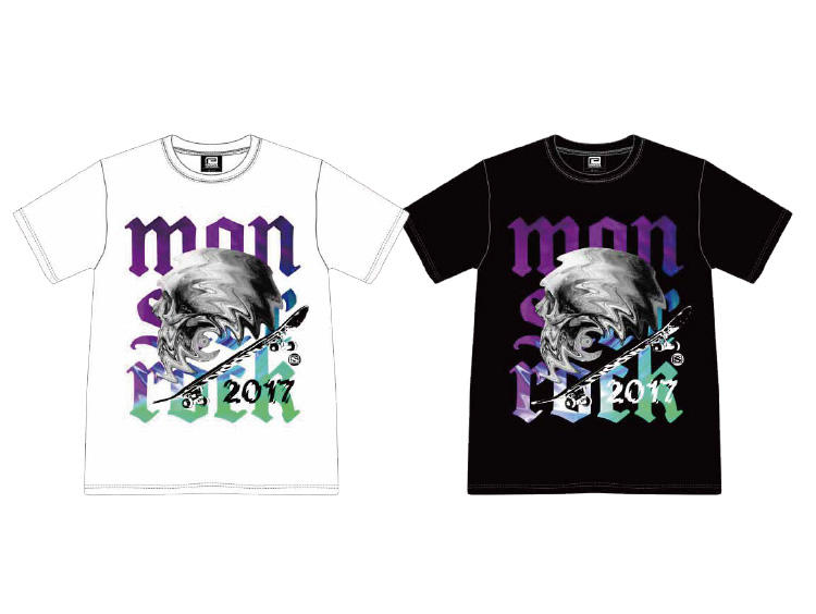 reversal.dogi.design.works × MONSTER ROCK SKULL AND SKATE TEE