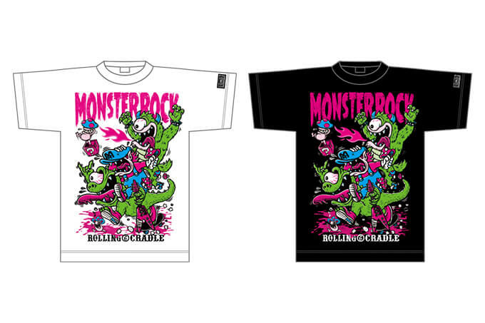 ROLLING CRADLE × MONSTER ROCKSURVIVE! MADNESS BROS. Tシャツ