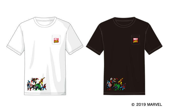 SWEET LOVE SHOWER 2019MARVEL COMICS ポケットTシャツ