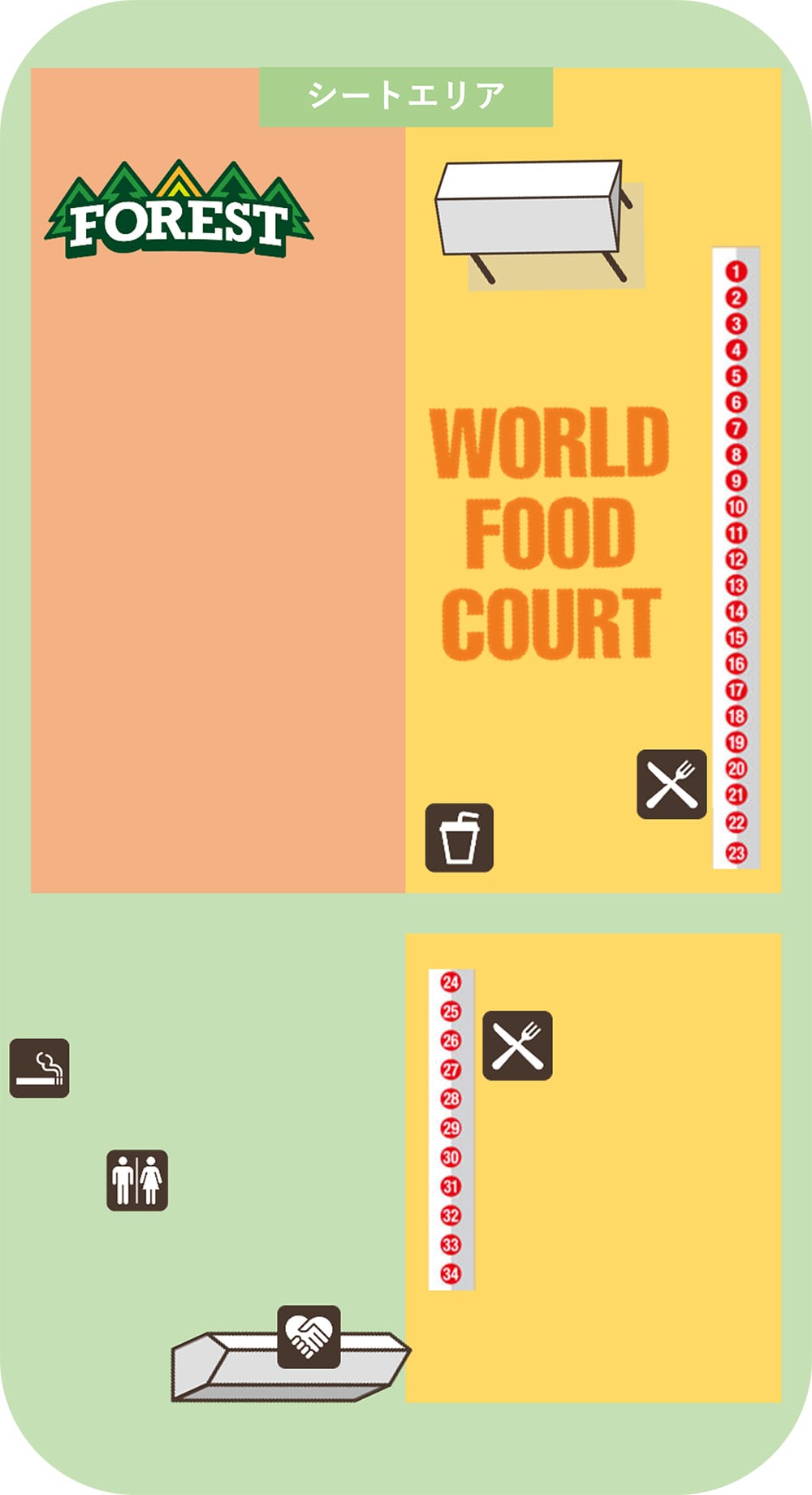 WORLD FOOD COURT マップ