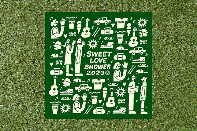 SWEET LOVE SHOWER 2023×BEAMS designed by STOMACHACHEフェスバンダナ