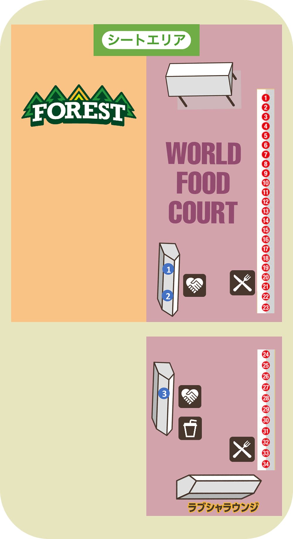 WORLD FOOD COURT マップ